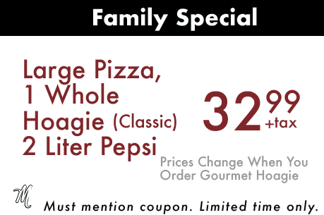 You must mention this coupon when you call. This is not valid at the 5th Ave Pizza Milano
